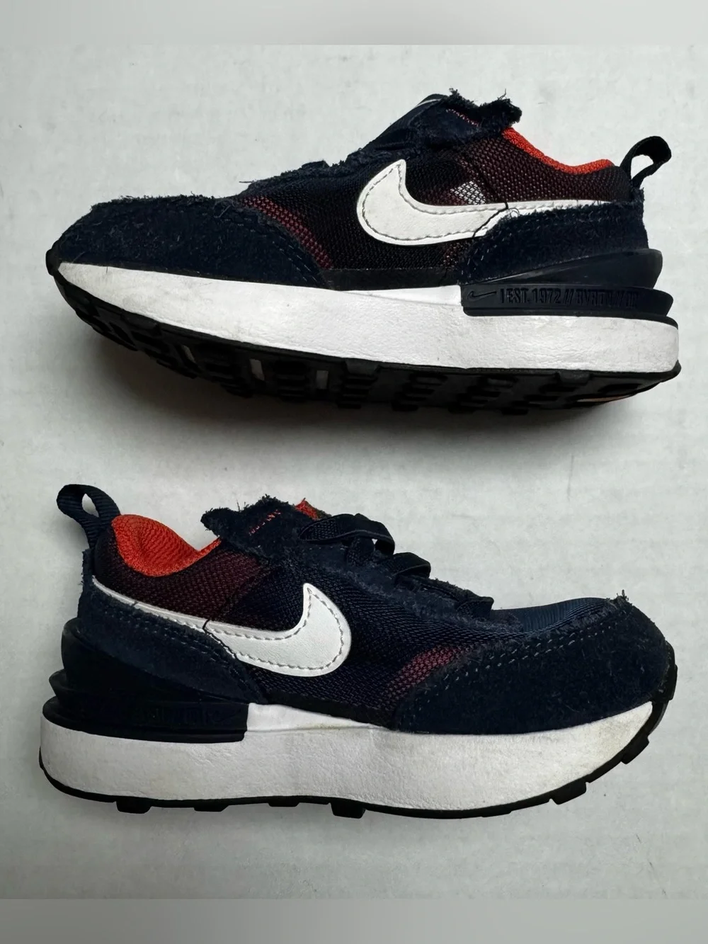 Size 7C - Nike Waffle One (TD) Trainer  In Midnight Navy EUC, No Box